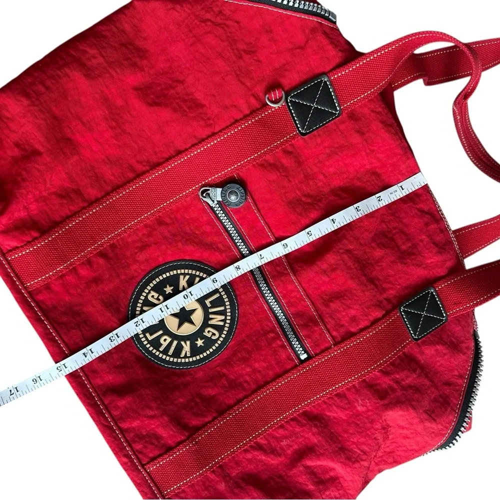 Kipling Red Tote Weekender Bag - Picture 12 of 14